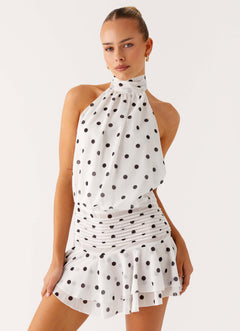 Noor Chiffon Halter Mini Dress