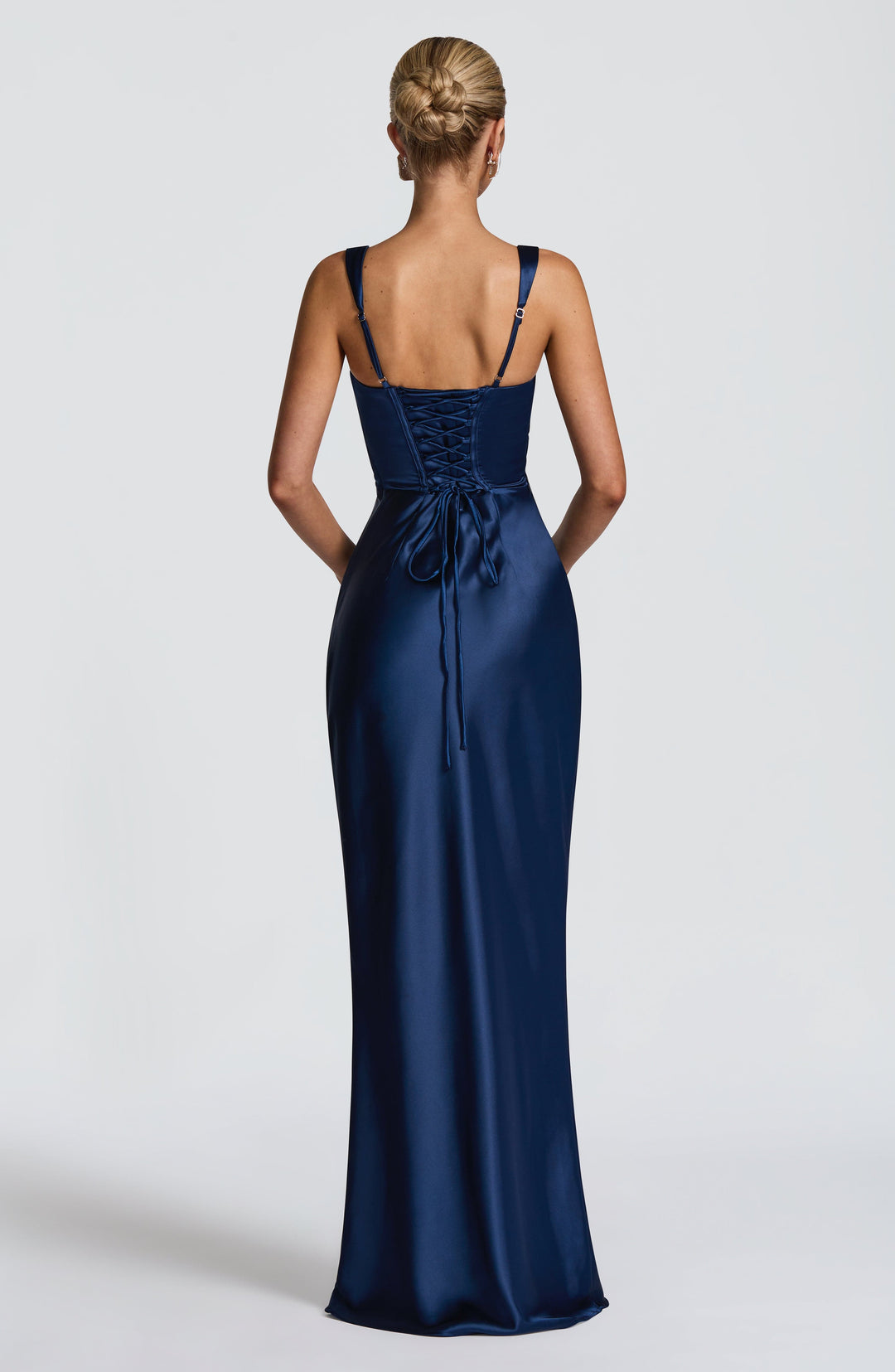 Yolanthe Square Neck Satin Maxi Dress