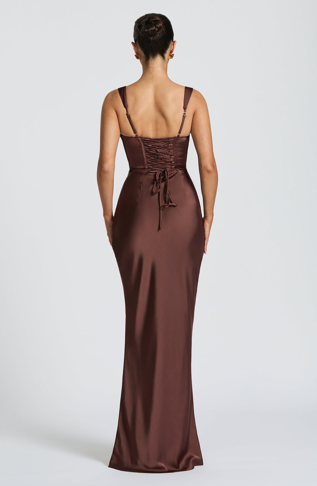 Yolanthe Square Neck Satin Maxi Dress