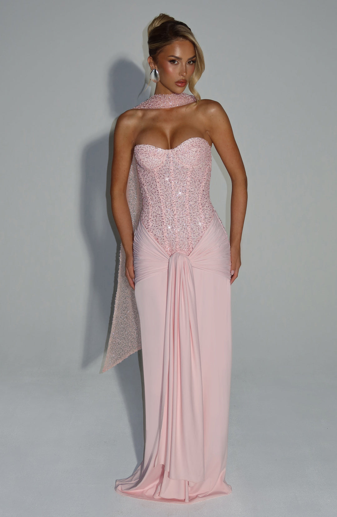 Soraya Embellished Corset Maxi Dress