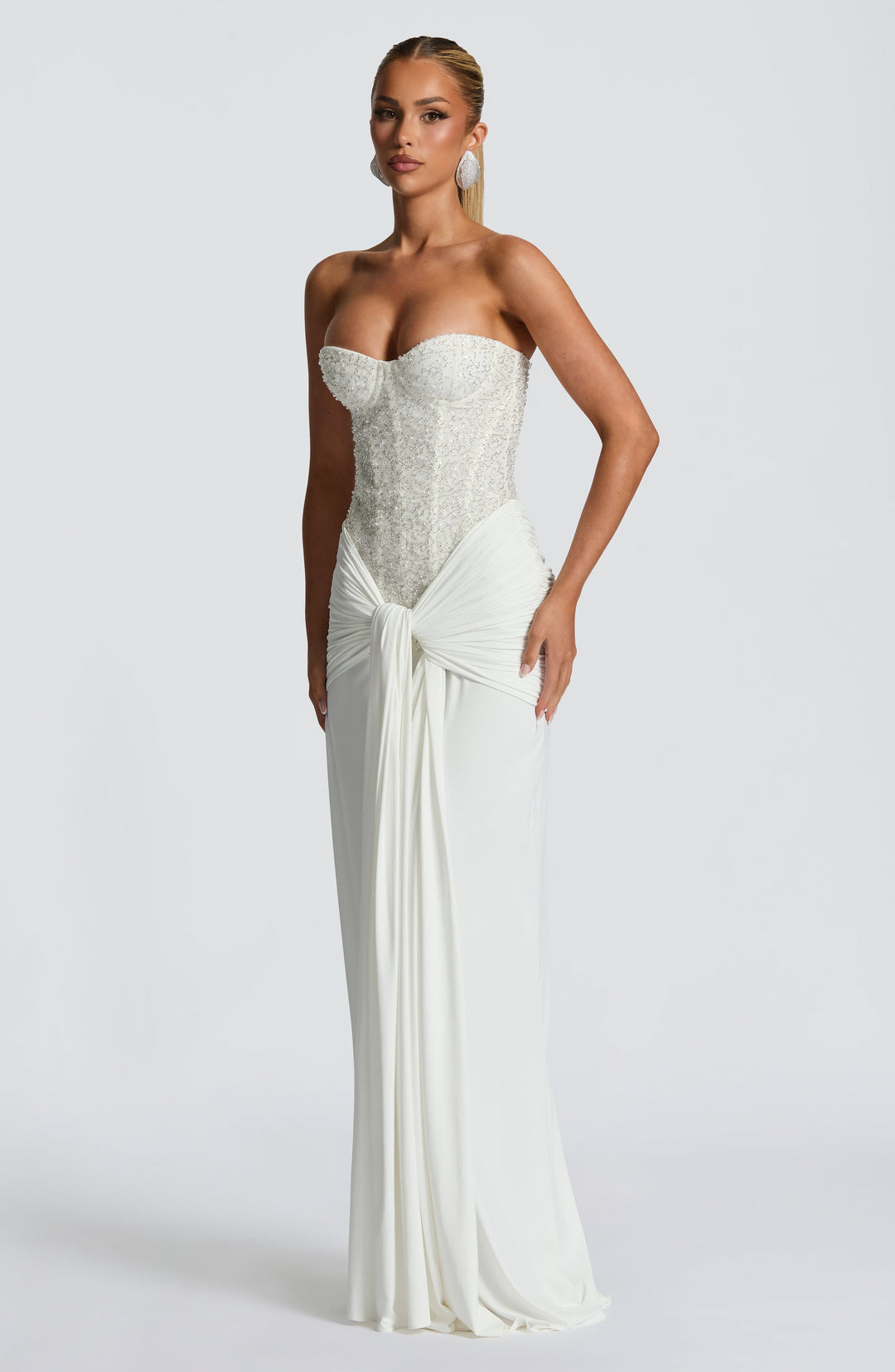 Soraya Embellished Corset Maxi Dress