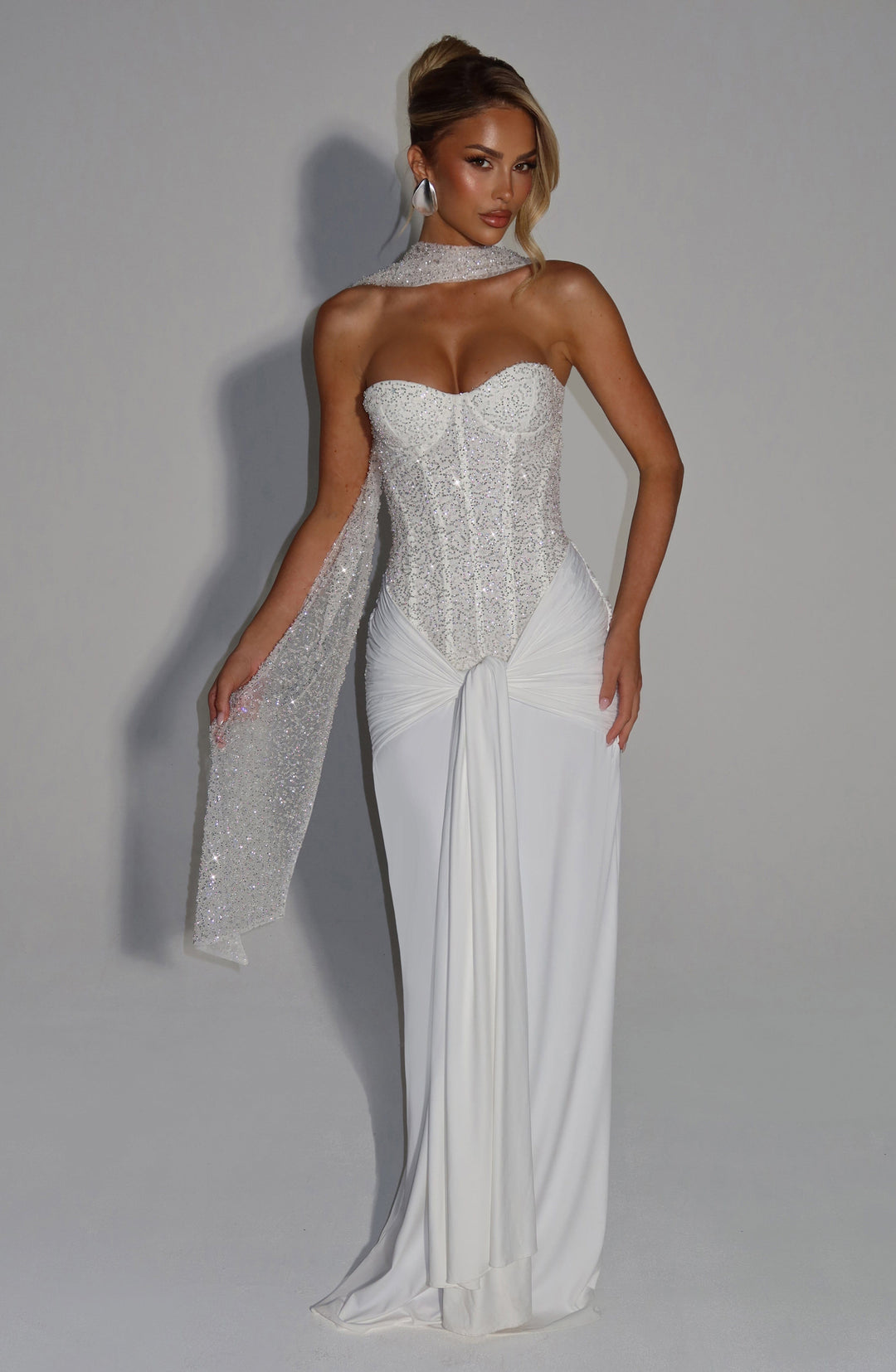 Soraya Embellished Corset Maxi Dress