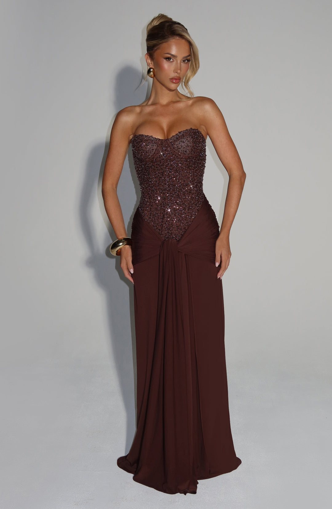 Soraya Embellished Corset Maxi Dress