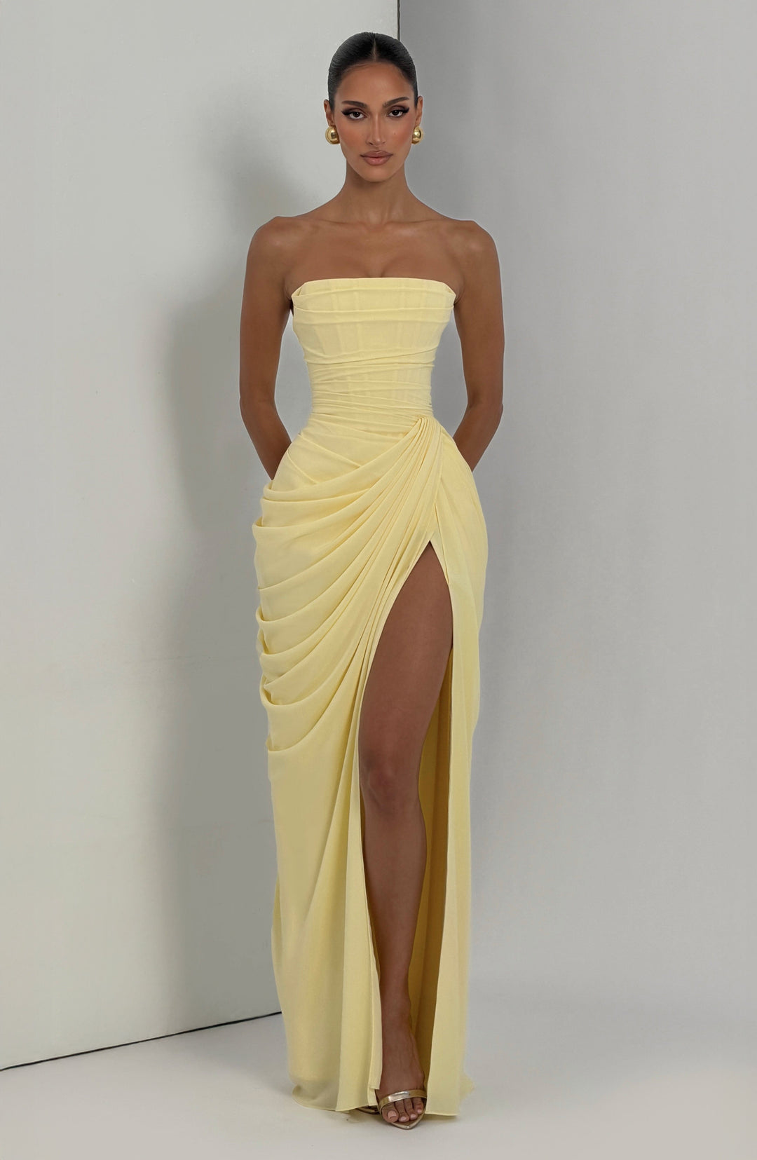 Lois Strapless Corset Maxi Dress