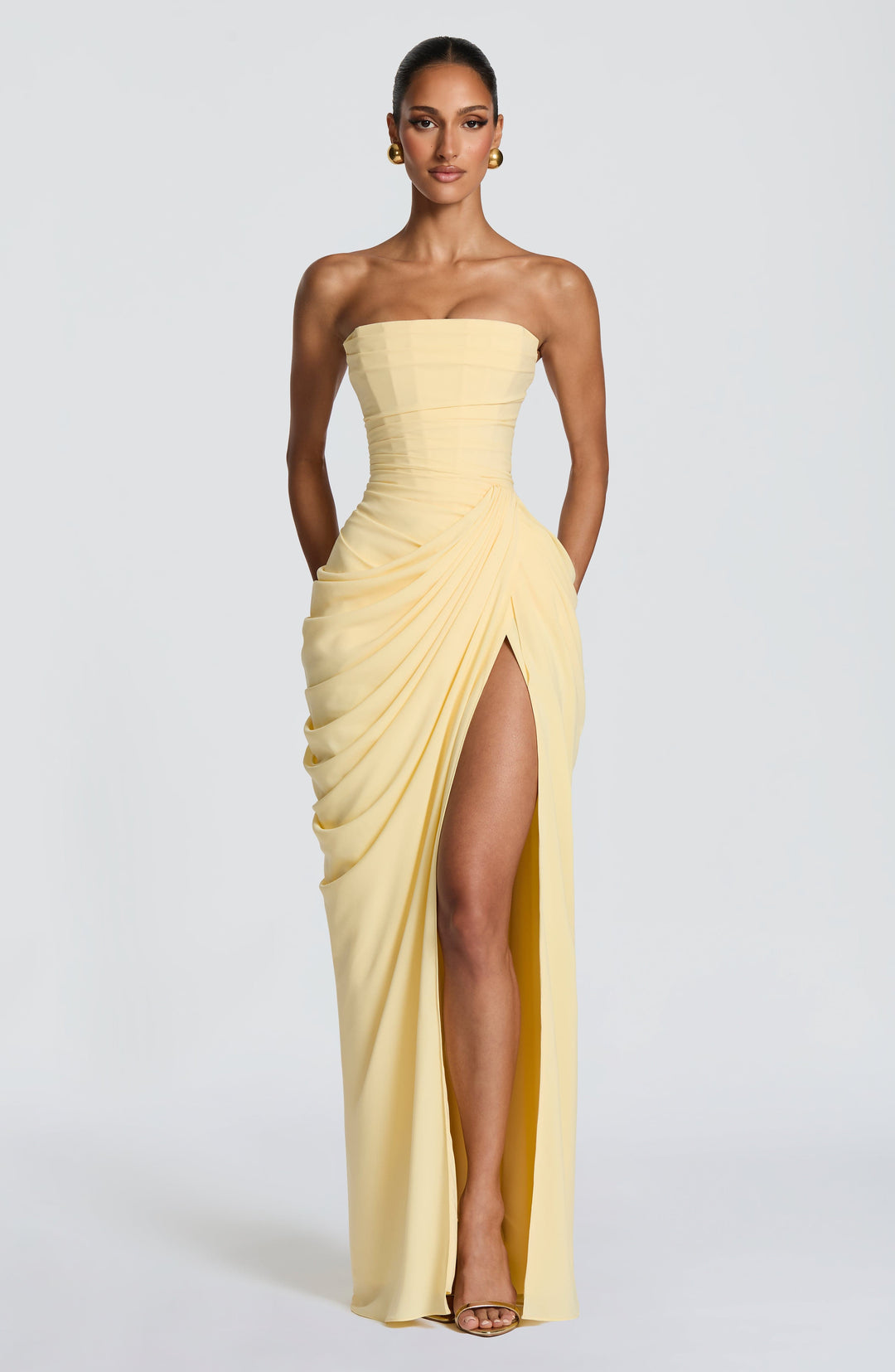Lois Strapless Corset Maxi Dress