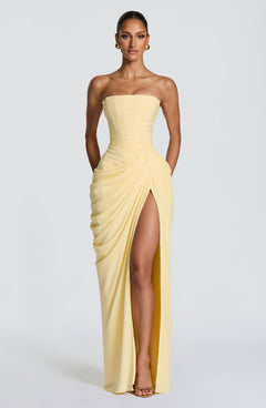 Lois Strapless Corset Maxi Dress