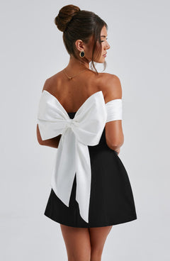 Delta Bow Bardot Mini Dress