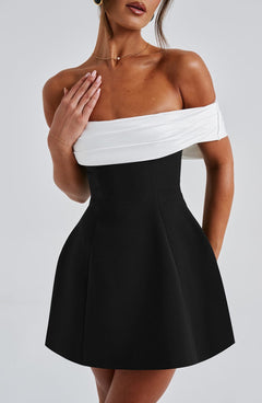 Delta Bow Bardot Mini Dress