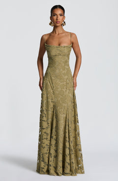 Elise Open-Back Maxi Dress