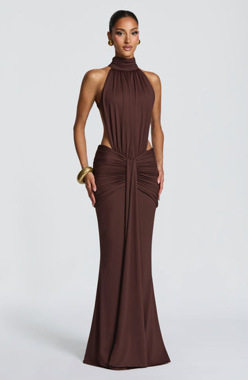Josephine Ruched Cut-Out Maxi Dress