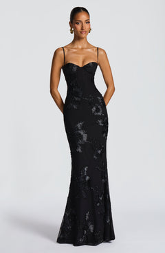 Mirelle Corset Flare Maxi Dress