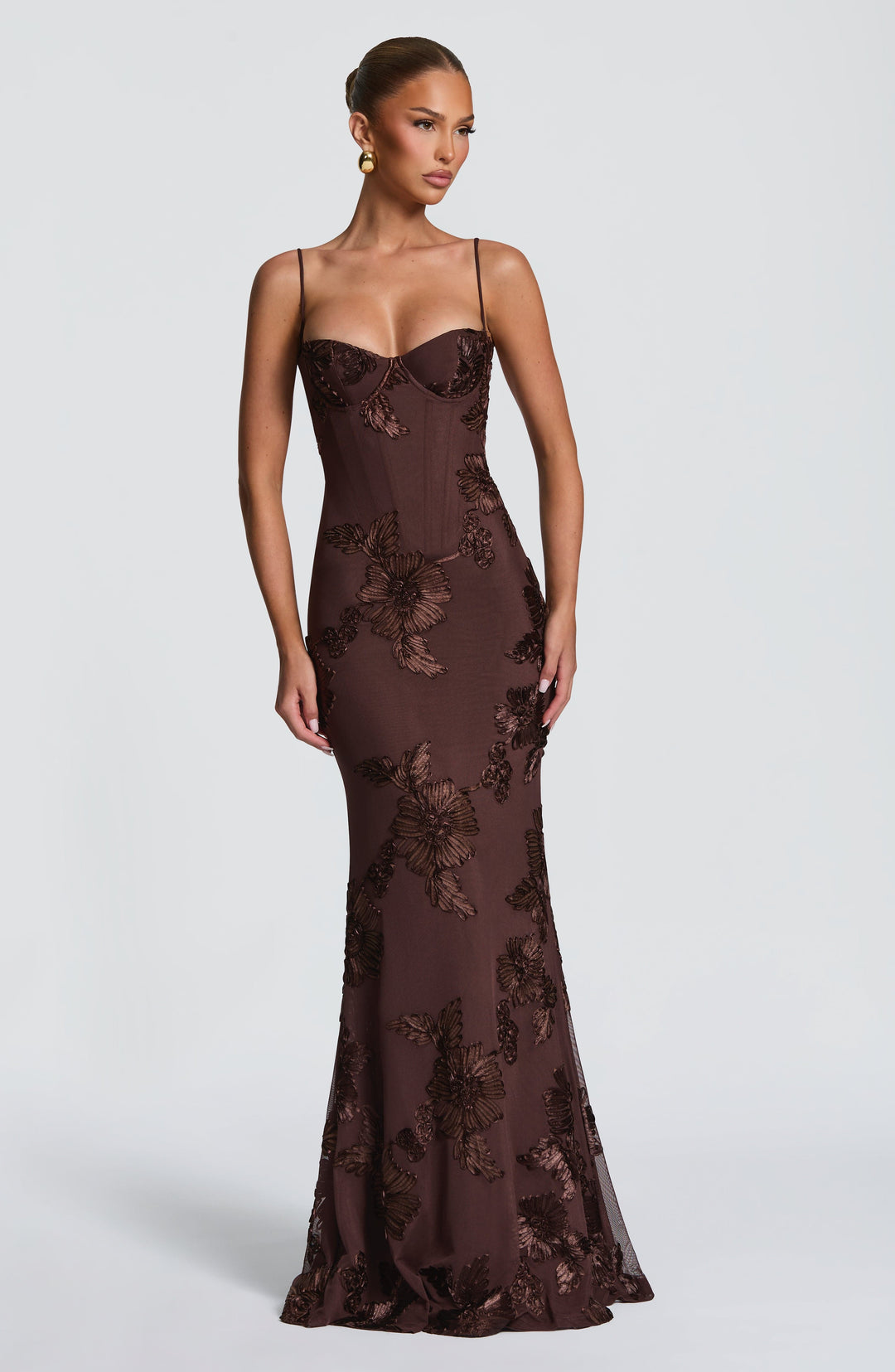 Mirelle Corset Flare Maxi Dress