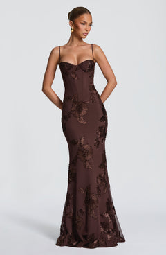 Mirelle Corset Flare Maxi Dress