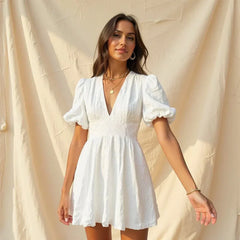 Nola Embroidered Floral Mini Dress