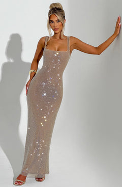 Lumina Shimmer Maxi Dress