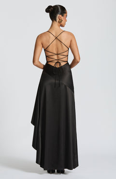 Noëlle Satin Cowl Neck Maxi Dress