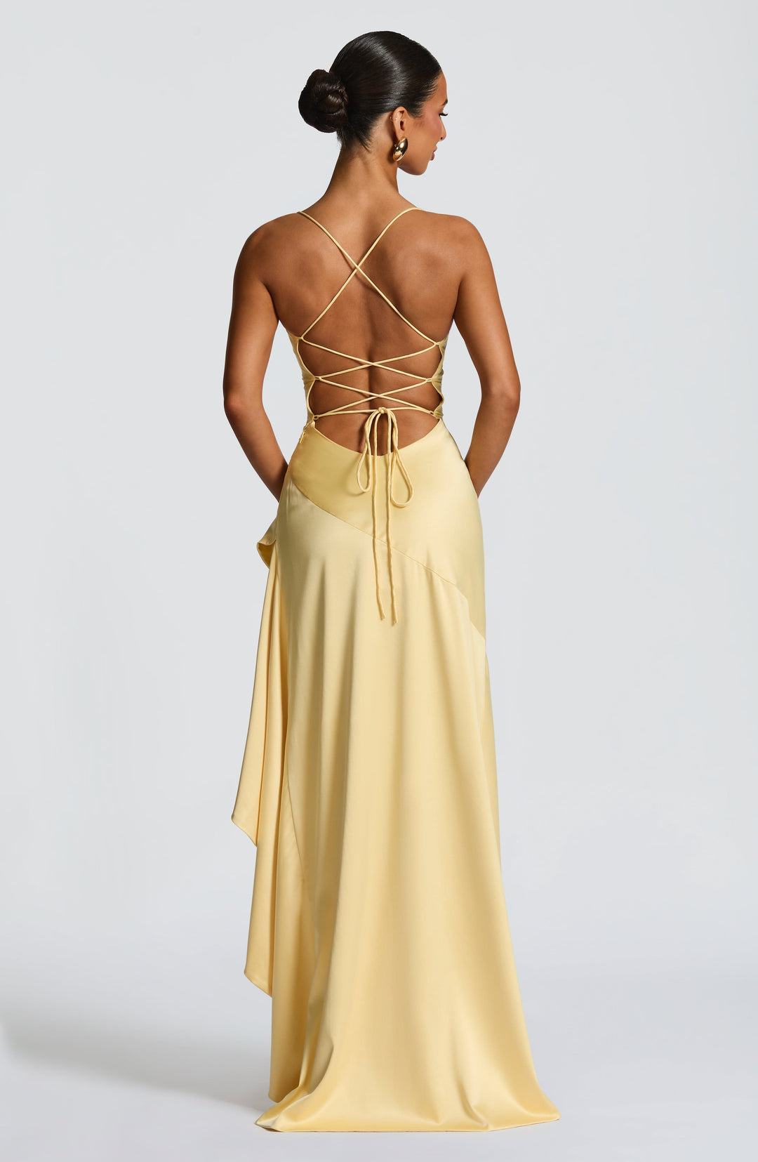 Noëlle Satin Cowl Neck Maxi Dress