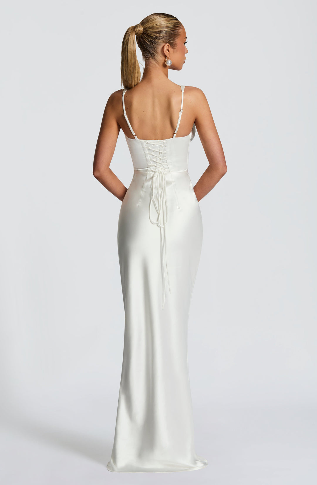 Tina Corset Satin Maxi Dress