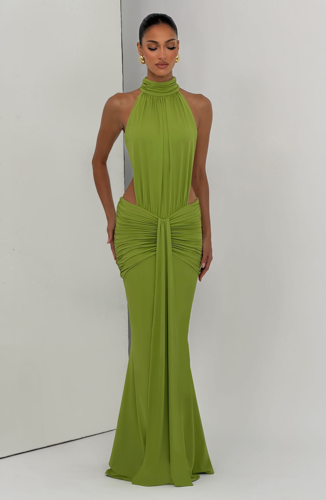 Josephine Ruched Cut-Out Maxi Dress