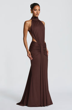 Josephine Ruched Cut-Out Maxi Dress
