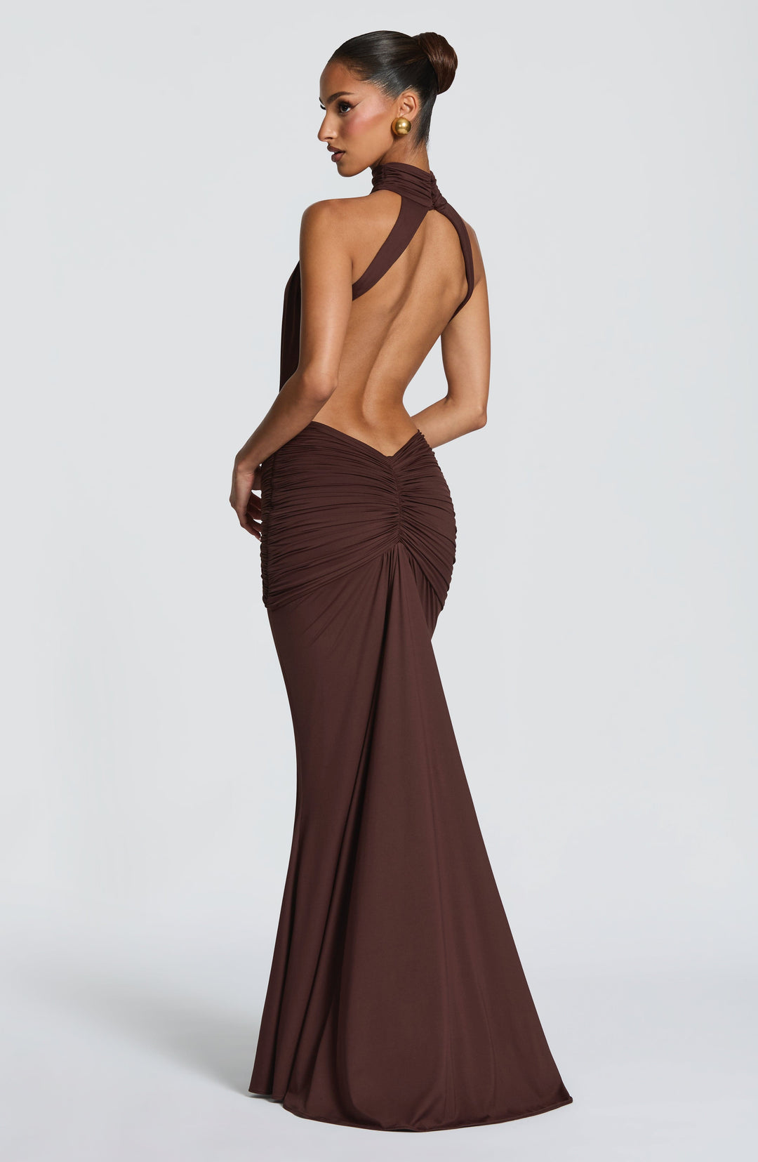 Josephine Ruched Cut-Out Maxi Dress
