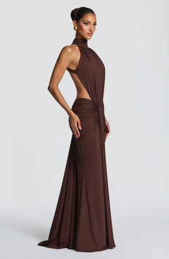 Josephine Ruched Cut-Out Maxi Dress