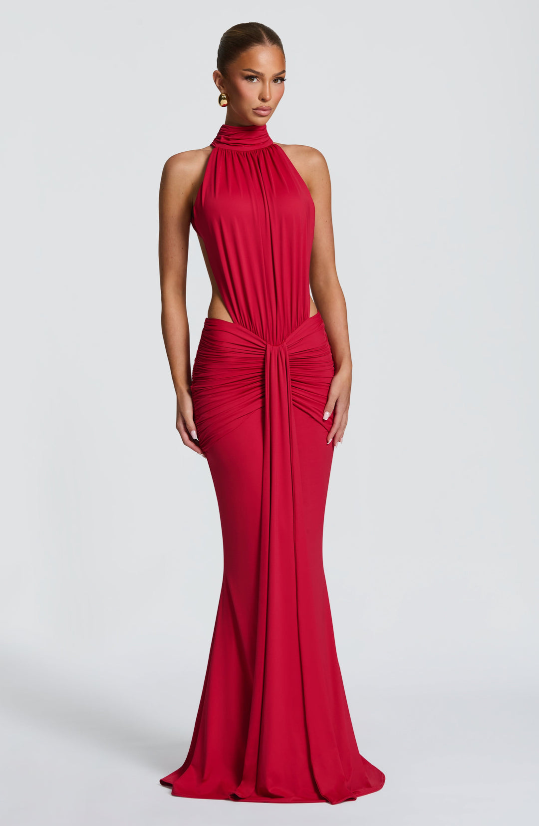 Josephine Ruched Cut-Out Maxi Dress