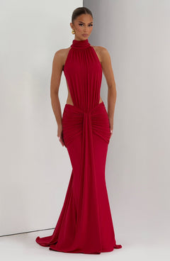 Josephine Ruched Cut-Out Maxi Dress