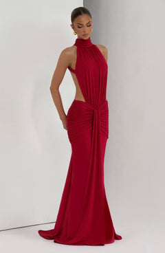 Josephine Ruched Cut-Out Maxi Dress
