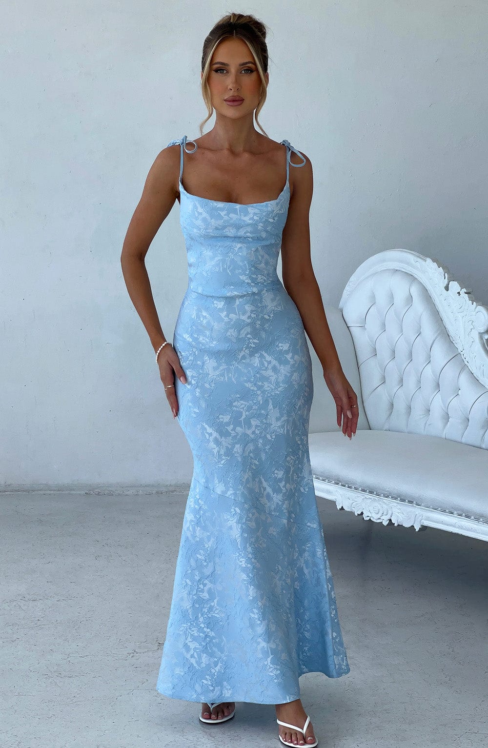 Nikky Floral Jacquard Maxi Dress