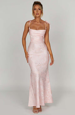 Nikky Floral Jacquard Maxi Dress