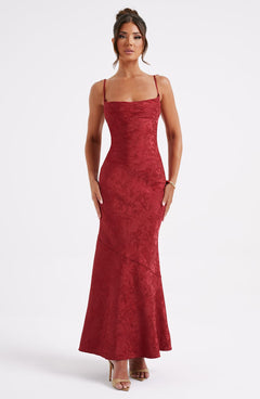 Nikky Floral Jacquard Maxi Dress
