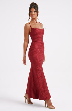 Nikky Floral Jacquard Maxi Dress
