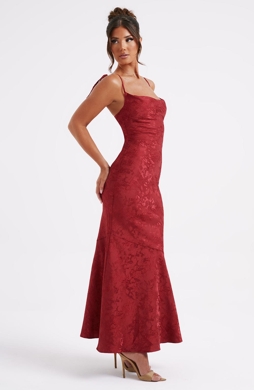Nikky Floral Jacquard Maxi Dress